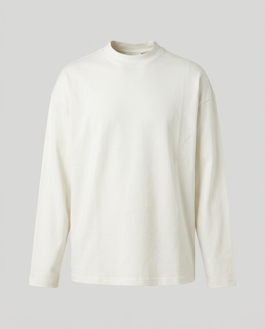 Maglia collo alto avorio