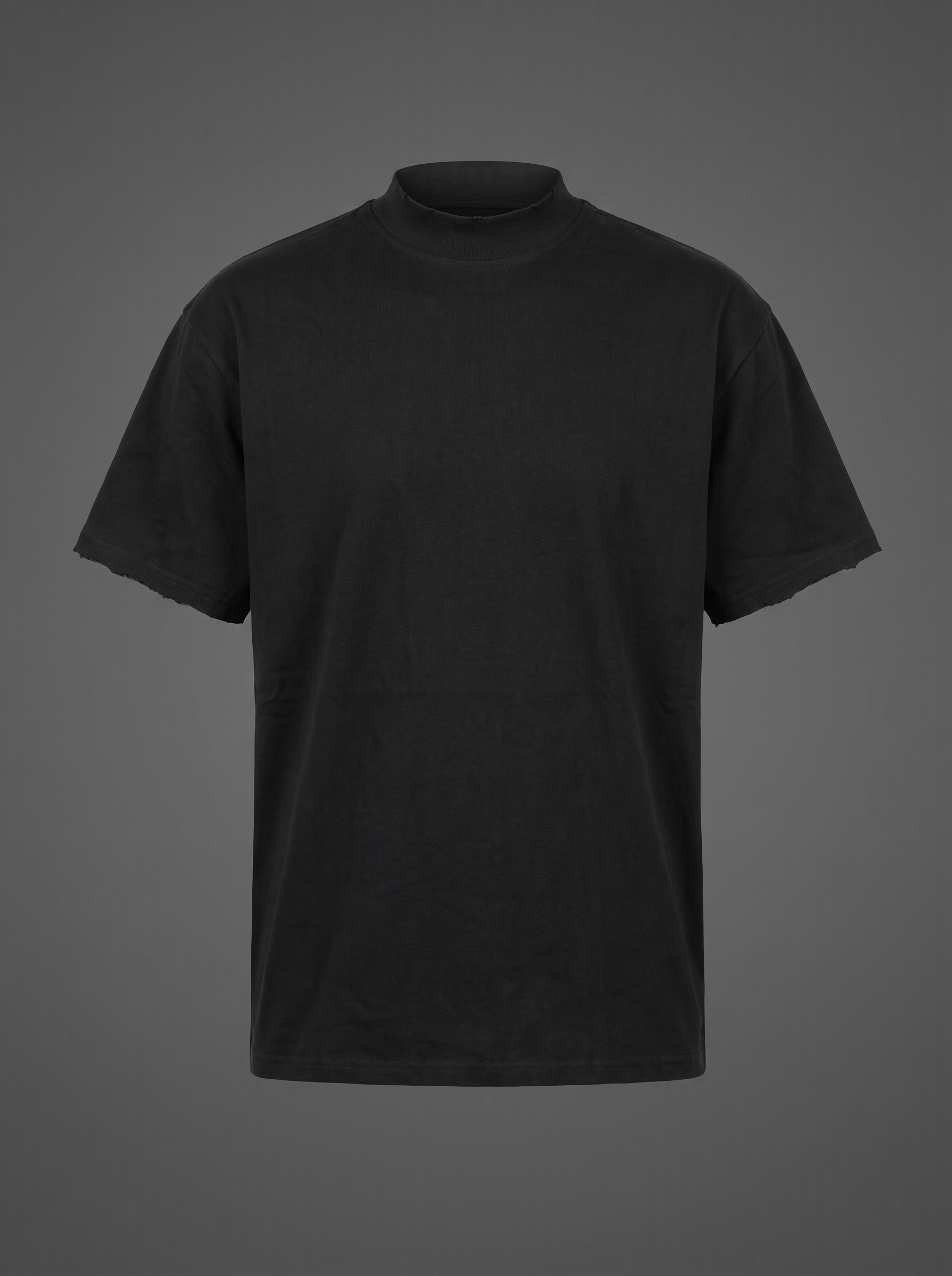 T-shirt nera collo alto