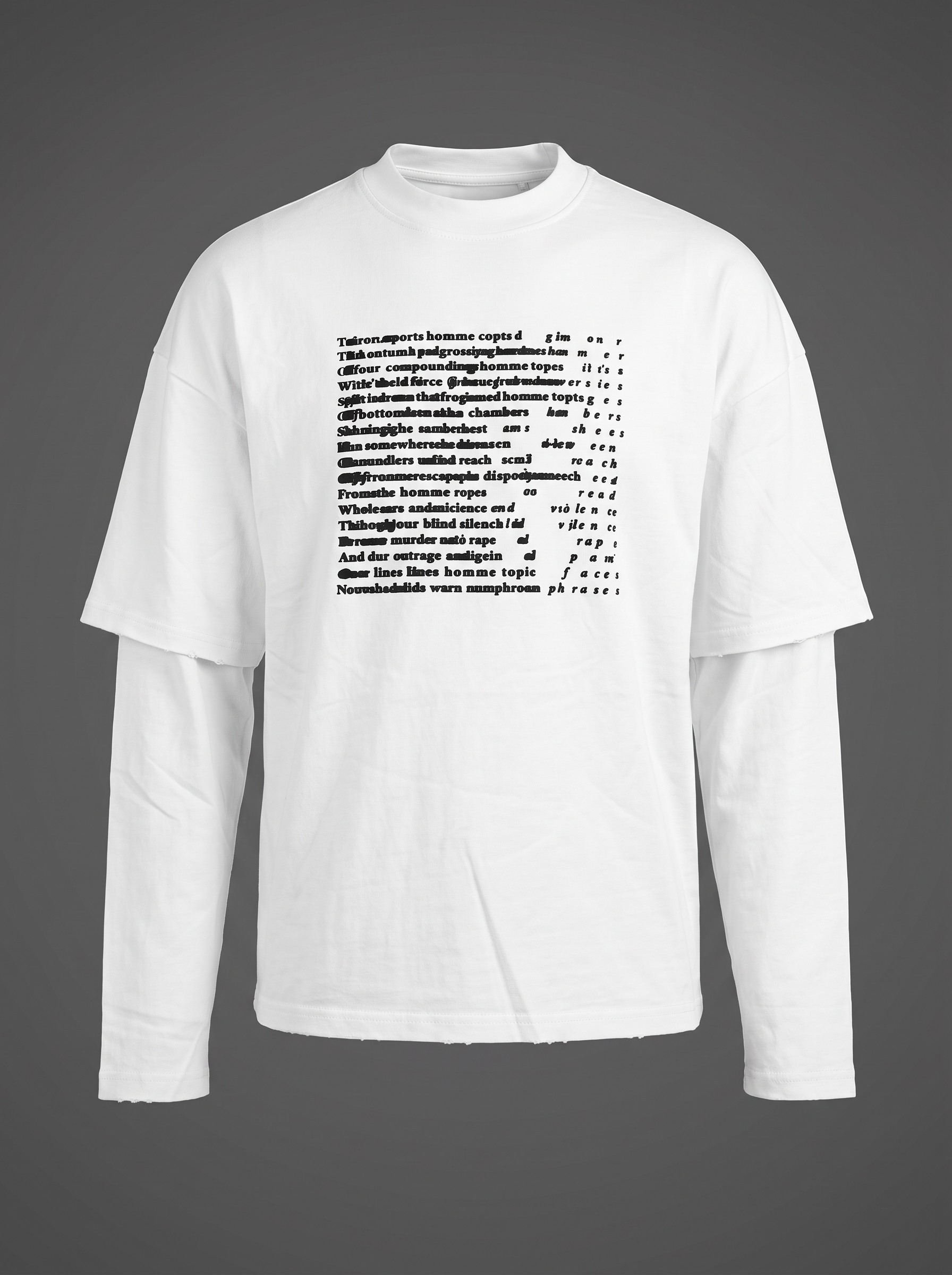 Maglia manica lunga con testo
