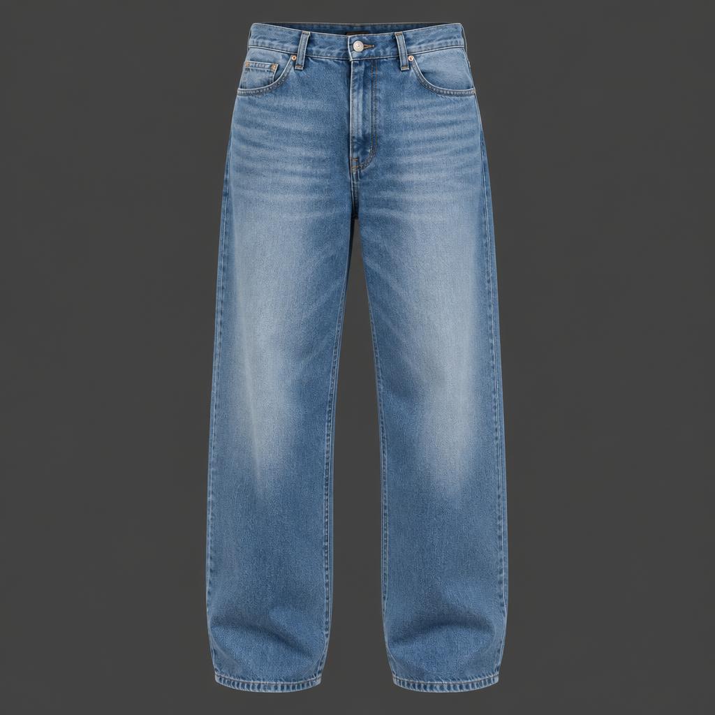 Jeans blu slavati baggy