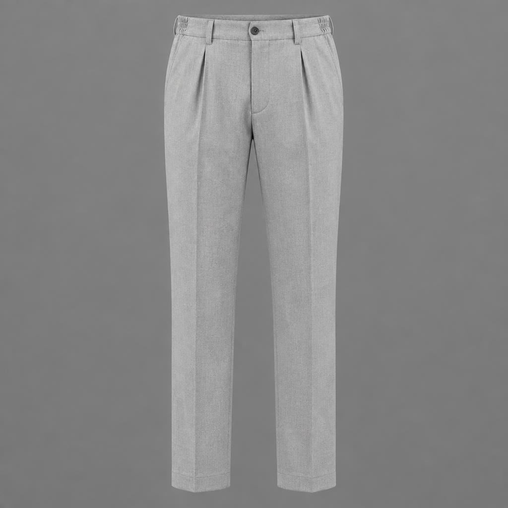 Pantaloni grigi con pinces