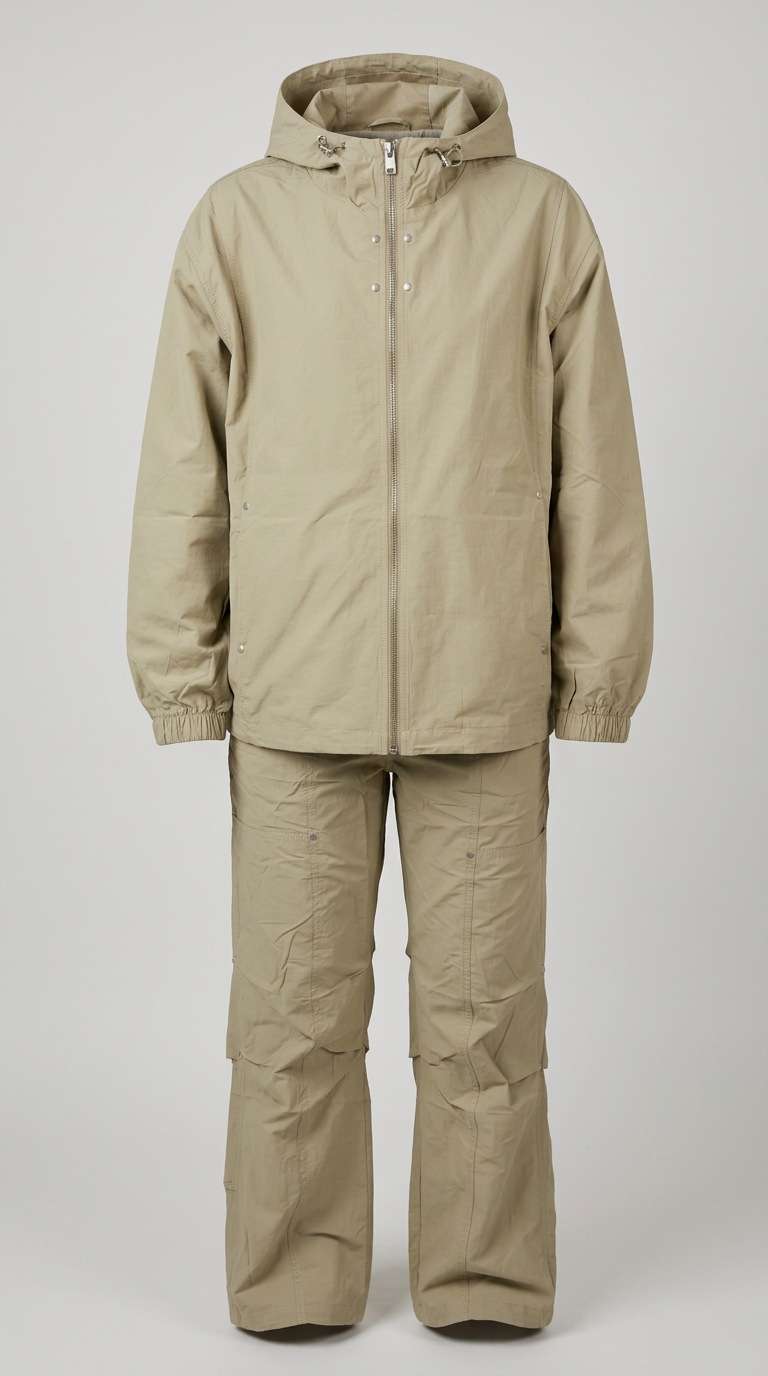 Completo beige chiaro con cargo